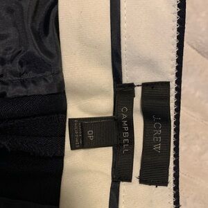 J. Crew Campbell Navy and Cream Skirt